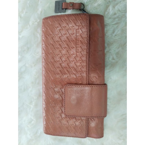 กระเป๋าสตางค์หนังแท้สีส้มdiesel