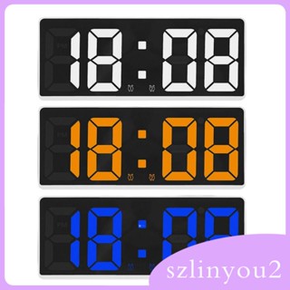 [szlinyou2] นาฬิกาปลุกตั้งโต๊ะ หน้าจอ LED ตัวเลขใหญ่ สําหรับผู้สูงอายุ บ้าน