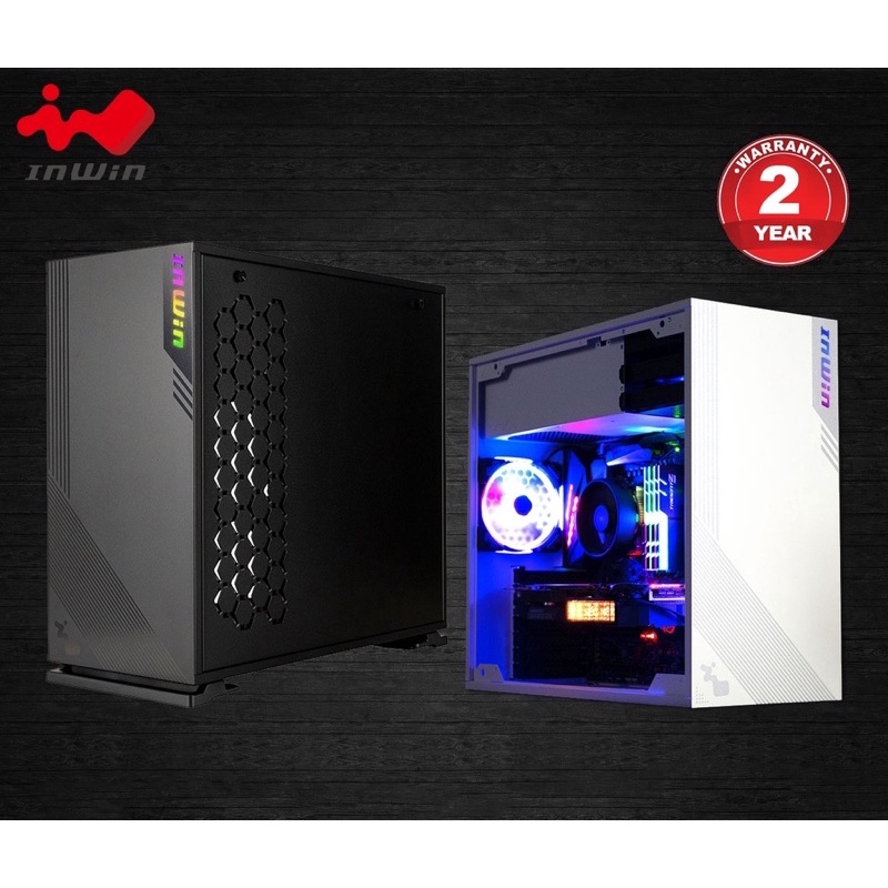 INWIN 103 RGB TG ATX CHASISS (สีดํา/ขาว)