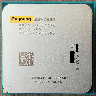 โปรเซสเซอร์ A8-Series A8-7680 A8 7680 3.5GHz ใช้แล้ว Quad-Core Quad-Thread AD7680ACI43AB 45W Socket 