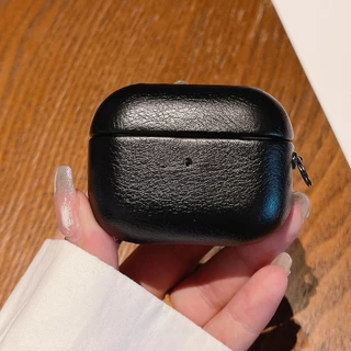 High-end หนังน้ํามันสําหรับ Airpods Pro2 3 Airpods 3rd 4 2 1 หูฟังบลูทูธพร้อมหัวเข็มขัดโลหะ