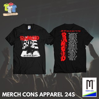 Wm25 | เสื้อยืด พิมพ์ลาย Rancid BAND ALBUM TAG MERCHCONS | ขนาดด้านนอก