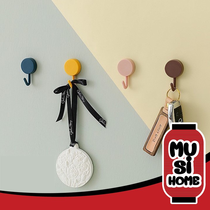 MUSI.HOME【ถูกที่สุด】ตะขอติดผนัง 1 แพ็ค 10 ชิ้น ตะขอไม่ต้องเจาะผนัง ตะขอ ติดผนัง ตะขอแขวน ไม่ต้องเจาะผนัง V7