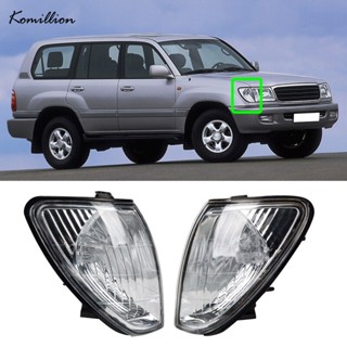 ใหม่ ฝาครอบไฟเลี้ยวรถยนต์ ด้านหน้า ไม่มีหลอดไฟ สําหรับ Toyota Land Cruiser FJ100 1998-2006