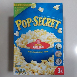 Pop secret microwave popcorn extra butter​ 270 g.(3ซอง)