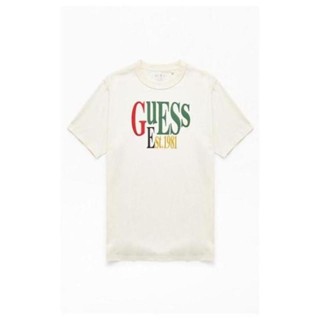 Guess เสื้อยืดแขนสั้น คอกลม พิมพ์ลายโมโนแกรม ใส่สบาย สําหรับผู้ชาย P574S