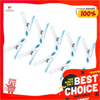 CLOTH กิ๊บหนีบผ้าหัวยาง PLIM สีขาว/น้ำเงิน แพ็ค10 ชิ้นCLOTH CLIP PLIM WHITE/BLUE PACK10