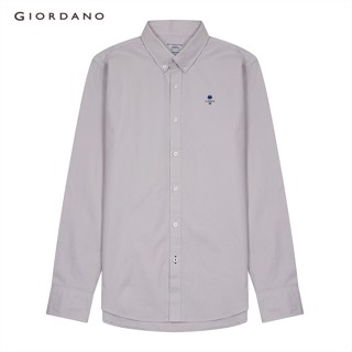 GIORDANO เสื้อเชิ้ตผู้ชายแขนยาว Mens Classic Man Shirts 01042043