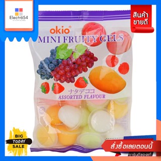 Okio(โอกิโอ) Okio โอกิโอ ขนมพุดดิ้งไส้วุ้นมะพร้าวรวมรสผลไม้ 270กรัม (15กรัมX18ถ้วย)(ลิ้นจี่,มะม่วง,องุ่น,พีช,สตรอเบอร์รี