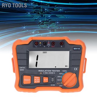 Ryo Tools Digital Megohm Meter เครื่องทดสอบฉนวนความต้านทานไฟฟ้าของดินความแม่นยำสูง MH10