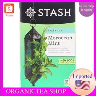 ชา Stash Tea, Green Tea, Moroccan Mint, 20 Tea Bags,