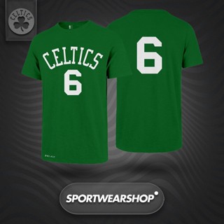 เสื้อยืดบาสเก็ตบอล NBA Classic Legends Players BOSTON CELTICS No 6 Bill Rusell