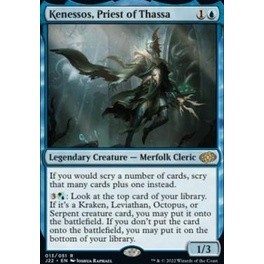 Kenessos, Priest of Thassa การ์ด Magic The Gathering ของแท้จากชุด Jumpstart 2022