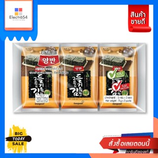 Yangban(ยังบัน)Yangban ยังบัน สาหร่ายเกาหลี ทะเลปรุงรสด้วยน้ำมันงา 5กรัม แพ็ค 3 [Best Seller] Yangban Yangban Ko