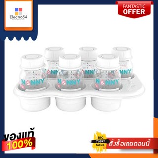 ชุดขวดเก็บน้ำนมแม่ NANNY รุ่น S6-N2202 ขนาด 4 ออนซ์ (แพ็ค 6 ขวด) สีขาวBreast Milk Storage Bottle Set NANNY Model S6-N220