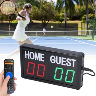 Fitness Life LED Electronic Score Board บาสเกตบอลฟุตบอลเกม Scoreboard รีโมทคอนโทรล US Plug 100‑240V