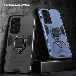 เคสโทรศัพท์มือถือแข็ง กันกระแทก พร้อมขาตั้งแม่เหล็ก สําหรับ Samsung Galaxy A14 A 14 5G