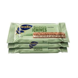 Wasa Sandwich Cream Cheese &amp; Chives 111g ขนมปังกรอบ ขนม ขนมกินเล่น วาซา