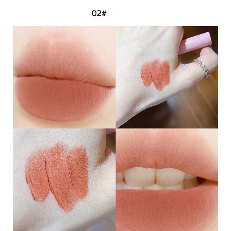 Sensory partyเซตลิปชุด6แท่ง ลิปสติก ส้มอิฐแดงก่ำแดงอิฐ เนื้อแมท เนื้อกำมะหยี่ สีชัด ติดทน ลิปกลอส-8360