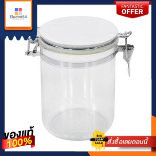 ขวดโหลพลาสติกทรงกลม ฝาล็อก KASSA HOME รุ่น PIONEER PN3306/1 ความจุ 1,100 มล. สีขาวRound Plastic Jar with Lid  PIONEER PN