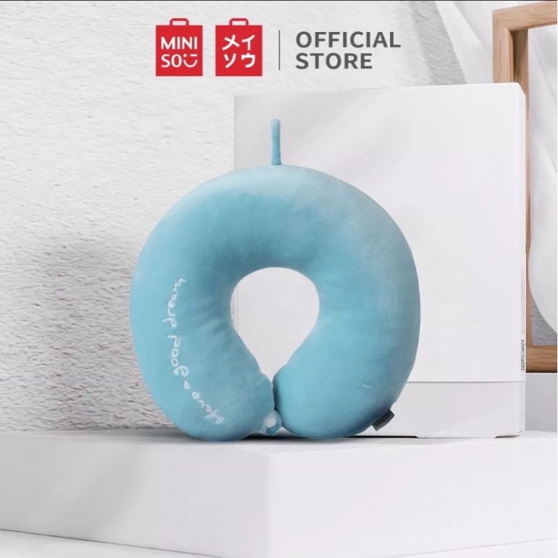 MINISO DENPASAR หมอนรองคอรูปตัว U สีคู่คลาสสิก หมอนรองคอ Miniso Upillow