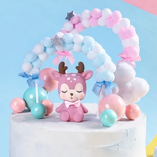 🔥พร้อมส่ง🔥 อุปกรณ์ตกแต่งเค้ก CAKE ป้ายปักเค้ก ซุ้มโค้ง Happy Birthday ป้ายปักรูปก้อนเมฆ ป้ายปัก C23/C22
