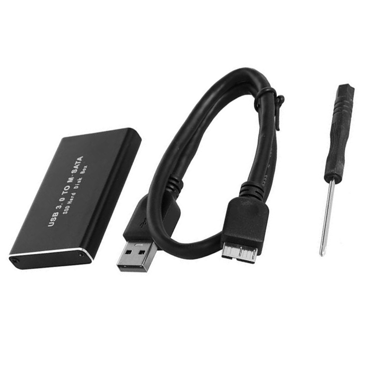 Msata to USB 3.0 SSD Enclosure ฮาร์ดไดรฟ์ภายนอกกล่องดิสก์สําหรับ 30x50 มม.30x30 มม.MSATA SSD
