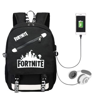 Fortnite กระเป๋าเป้สะพายหลัง กระเป๋านักเรียน กระเป๋าเกม ชาร์จ USB สําหรับผู้ชายและผู้หญิง