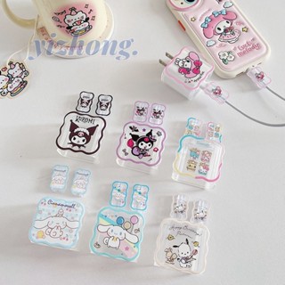 เคสสายชาร์จ TPU แบบนิ่ม ลายการ์ตูนลูกสุนัข สําหรับ iPhone 18W 20W Android Type-C 3 ชิ้น