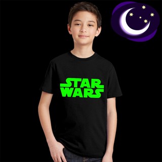 Luminous Cool Children T Shirt Star Wars Letter Print Kids Boy Streetwear Tees_04