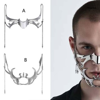 【CH*】เครื่องประดับ ต่างหูโลหะ รูปใบหน้า สไตล์พังก์ โกธิค ไซเบอร์พังก์ ฮิปฮอป ของขวัญ สําหรับเด็กผู้ชาย และเด็กผู้หญิง