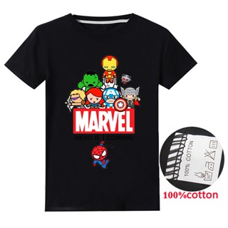 100% cotton 2020 New Hot cartoon Marvel Kids T-Shirts Spiderman Children Clothing Captain America Boys T Shirts Bab_04