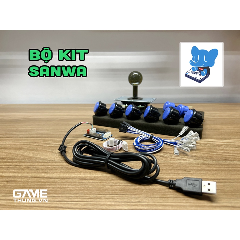 [KIT Sanwa ] เกมการผลิต Barrel Table Arcade stick , Fight stick ( Guide + Drawing + Parachute Head Bolt