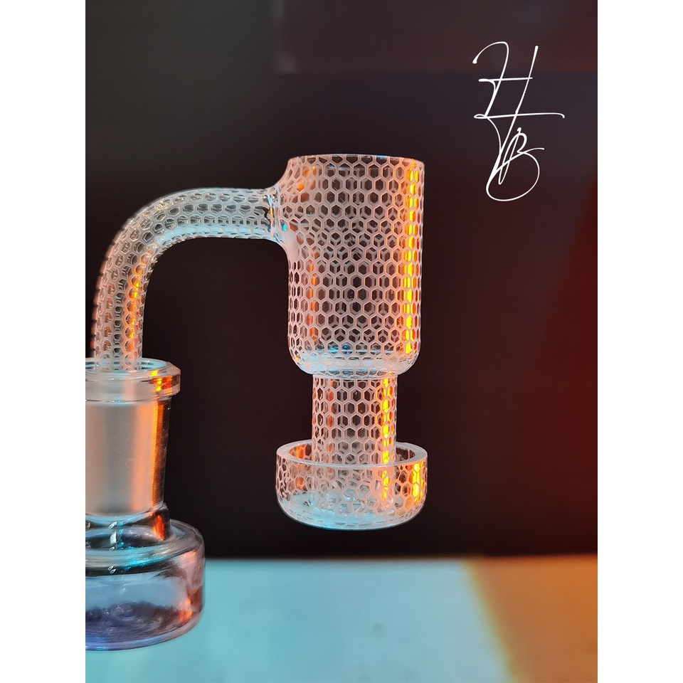 Terp Blender Sandblasted Flat top Quartz Banger for Dab rig