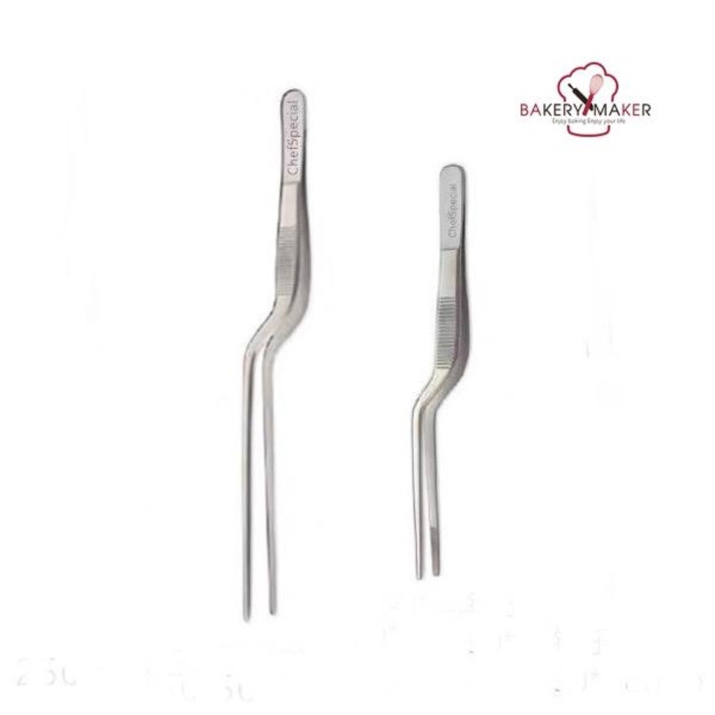 Tweezer ที่คีบ 2 ขนาด / ที่คีบสแตนเลส สำหรับคีบอาหาร ขนม เม็ดมุก ตกแต่งจาน