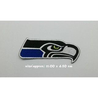 ตัวรีดติดเสื้อ Americasn football Seattle Seahawks ตกแต่งเสื้อผ้า แจ๊คเก็ต Embroidered Iron on Patch  DIY