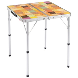 Coleman JP Natural Mosaic Living Table 60 Plus โต๊ะอลูมิเนียม โคลแมน น้ำหนักเบา เก็บเล็ก ปรับ 2 ระดับ by Jeep Camping