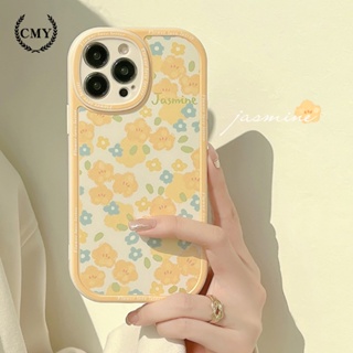 เคสไอโฟน TPU ลายดอกไม้สีเหลือง และสีฟ้า เคส iPhone 11 pro max X Xr Xs 7 8 14 Plus Se 2020 12 pro max 13