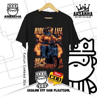 เสื้อยืดผ้าฝ้าย พิมพ์ลาย Honda Beat Street Riding Enjoy Distro Combed 30S - Arsakha