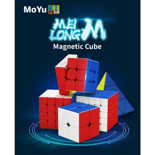 รูบิค พีระมิดลูกบาศก์รูบิค Moyu MEIILONG 3M รูบิดลูกบาศก์ ของเล่นสำหรับฝึกสมาธิ Magnetic Cube