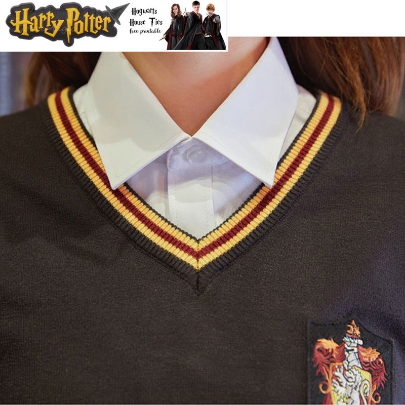 เสื้อกันหนาวแขนกุด คอวี ผ้าถัก ให้ความอบอุ่น ลาย Harry Potter Slytherin Gryffindor สําหรับเด็กผู้ชาย และผู้หญิง