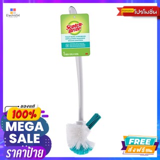 Scotch Brite(สก๊อตช์ไบรต์) สก๊อตช์-ไบรต์ แปรงขัดโถสุขภัณฑ์ รุ่นเข้าซอก Scotch-Brite Toilet bowl brush, recessed modelอุป