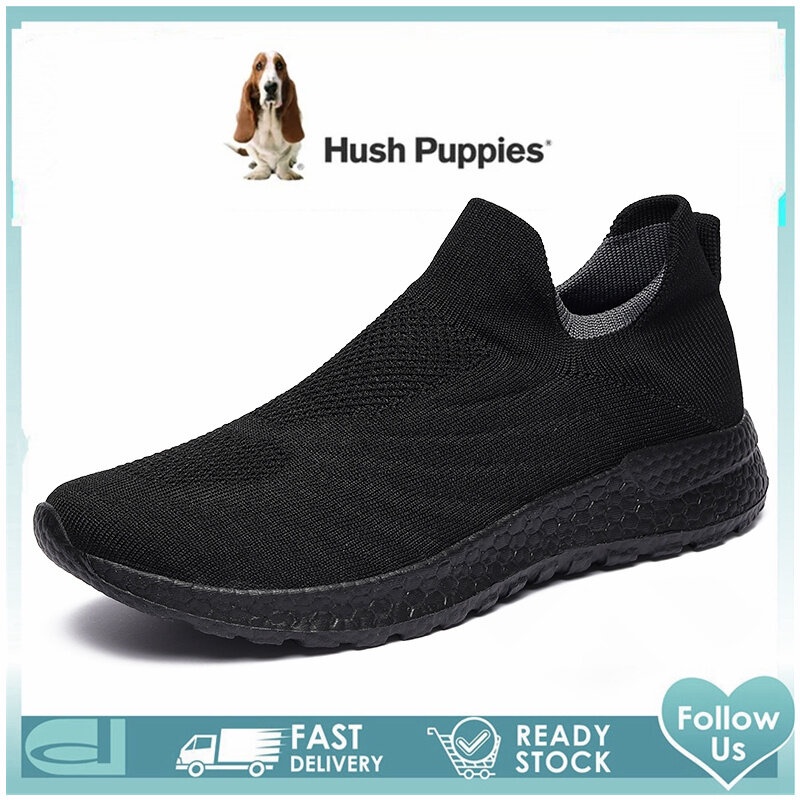 Hush Puppies รองเท้าผ้าใบลําลอง ส้นแบน ขนาดใหญ่ สไตล์เกาหลี สําหรับผู้ชาย เหมาะกับการเล่นกีฬา ไซซ์ 45 46