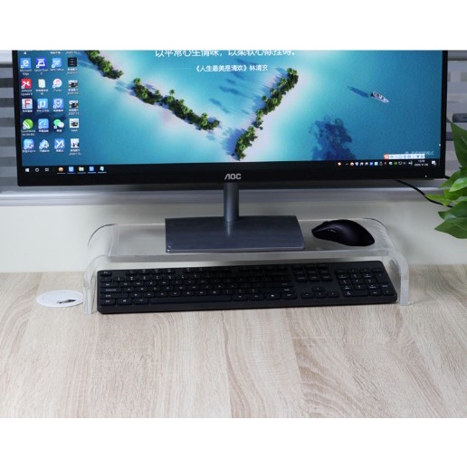 ส่งไวจากไทย! ชั้นวางจอคอม ใส ที่วางคีย์บอร์ด ที่ครอบคีย์บอร์ด ที่ตั้งโน๊ตบุ๊ค ที่ตั้งจอคอม อะคริลิคใส มินิมอล - รูปที่ 4