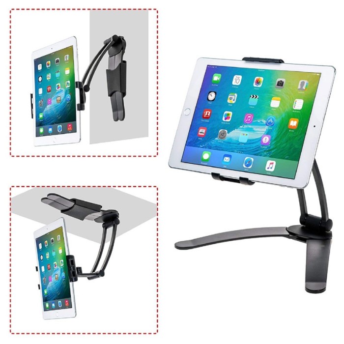 Mount 2 In 1 Kitchen Desktop Tablet Stand Wall Mount Ipad Holder