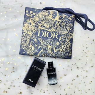 น้ำหอมจิ๋วมินิ Christian Dior Sauvage EDT for men  10mlแบบแต้ม แบบมีกล่องไม่มีถุง+ มีถุง