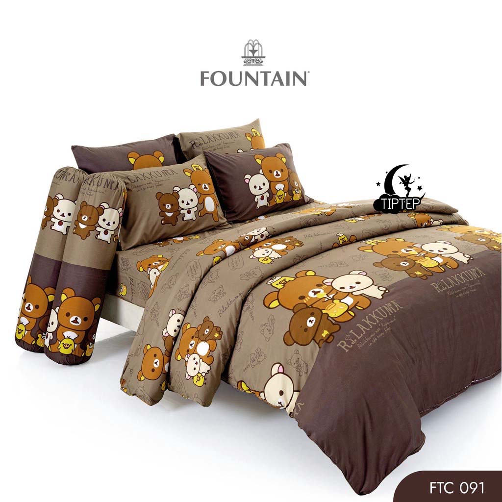 ⭐️Fountain⭐️ผ้าปูที่นอนคุมะ Rilakkuma(ไม่รวมผ้านวม) 3.5/5/6 ฟุต ลิขสิทธิ์แท้ FTC121 FTC122 FTC145 FTC148 FTC149 - รูปที่ 2
