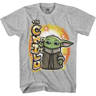 STAR WARS Boys Baby Yoda T-Shirt - Mandalorian The Child Boys Boys Short Sleeve T-Shirt- Air Brushed_04