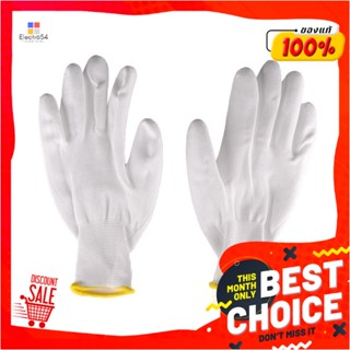 PU ถุงมือเคลือบ PU FITT LJ 17136 7 นิ้ว สีขาวPU COATED POLYSESTER GLOVES FITT LJ 17136 7" WHITE