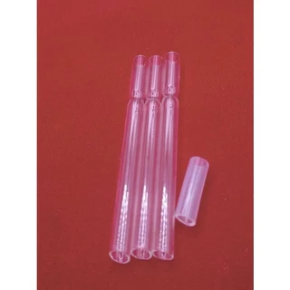 หลอดแก้วตัดปลายแบบบาง 7mm. ยาวประมาน 100mm.หนา0.5mm